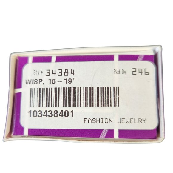 Lia Sophia Wisp Necklace Matte Goldtone and Mother of Pearl 16-18" Retired NIB - Picture 6 of 8